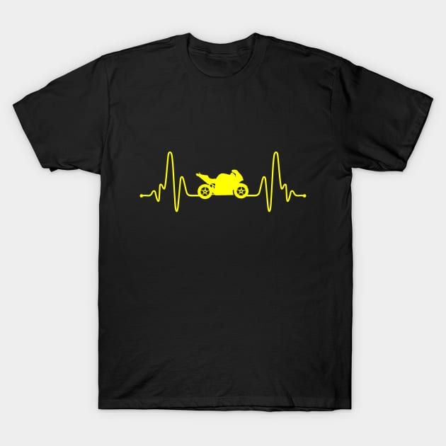 Bike Heartbeat T-Shirt by yukiotanaka